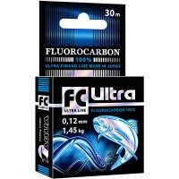 Леска AQUA FC Ultra Fluorocarbon 100% 30m 0,12mm 													