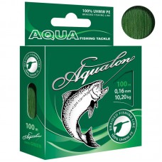 Шнур плетен. AQUA  Aqualon Dark-Green 100m  0,16mm 