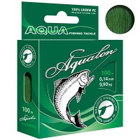 Шнур плетен. AQUA  Aqualon Dark-Green 100m  0,14mm 