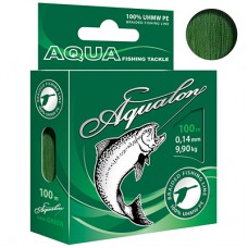 Шнур плетен. AQUA  Aqualon Dark-Green 100m  0,14mm 