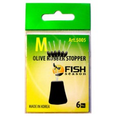 Стопор Fish Season резин. оливка №M (6шт) 5005-MF