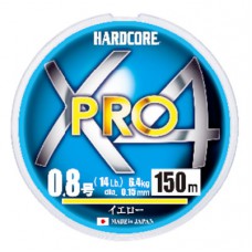 Шнур плетен. Duel PE Hardcore X4 Pro 150m Orange №0.6 (0.13mm) 5.4kg