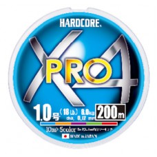 Шнур плетен. Duel PE Hardcore X4 Pro 200m 5Color №1.2 (0.19mm) 9.0kg