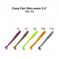 Мягкая приманка Crazy Fish VIBRO WORM Floating 8.5cm M94