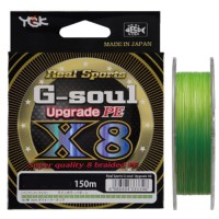 Шнур плетен. YGK G-Soul X8 Upgrade 150m #0.8/16lb ц:Lime Green