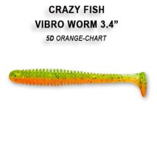 Мягкая приманка Crazy Fish VIBRO WORM 8.5cm 5D