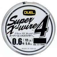 Шнур плетен. Duel PE SUPER X-WIRE 4 150m Silver №1.0 (0.17mm) 8.0kg