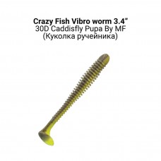 Мягкая приманка Crazy Fish VIBRO WORM Floating 8.5cm 30D