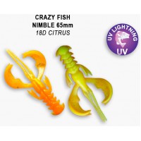 Мягкая приманка Crazy Fish Nimble 6,5cm 18D-6