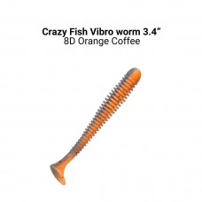 Мягкая приманка Crazy Fish VIBRO WORM Floating 8.5cm 8D