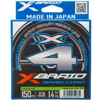 Шнур плетен. YGK X-Braid Braid Cord X4 150m #0.6/12lb Chartreuse